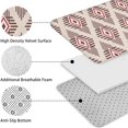 thumbnail image 5 of Beige Geometric Diamond Striped Pattern Bathroom Rugs Sets 3 Piece,Toilet Cover Set,Absorbent Non Slip Bathroom Mats Sets with U-Shaped Contour Rug Toilet Rug Set, 5 of 5
