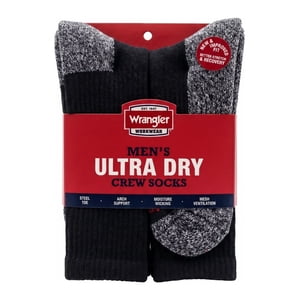 Wrangler Men's Cushion Crew Socks, 6-Pack
