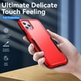 thumbnail image 6 of Feishell Case Fit for iPhone 11 Pro 5.8 inch,Military Grade Shockproof Protection Hybrid Armor Double Layer Hard PC + Soft TPU Drop Resistant Anti-Fingerprint Phone Cover,Red+Black, 6 of 7