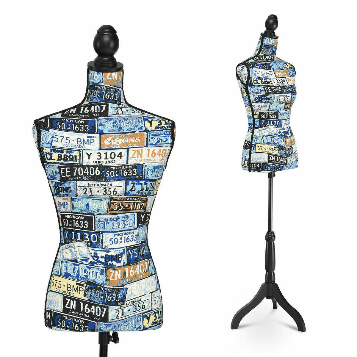Height Adjustable Female Mannequin Torso Dress Form ...