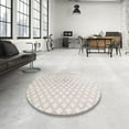 thumbnail image 4 of Ahgly Company Machine Washable Indoor Rectangle Industrial Modern Silver Pink Area Rugs, 4' x 6', 4 of 7