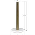 thumbnail image 4 of happimess PRH2000D Avery Modern Classic Metal with Non Slip Weighted Marble Base Paper Towel Holder, White/Gold, 4 of 6