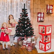 Red Transparent Joy Box Joy Blocks for Holiday Party , Home Decor