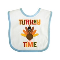 Inktastic Thanksgiving Turkey Time Boys or Girls Baby Bib