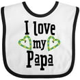thumbnail image 3 of Inktastic I Love My Papa- Hearts Boys or Girls Baby Bib, 3 of 4