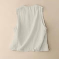 thumbnail image 5 of WRKEKC Women's Linen Blend Trendy Sleeveless Vest Open Front Cardigan Unhooded Casual Coat/Jacket for Women Casual Outerwear Daily Outfits, 5 of 6