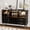 Black, variant on 47 Inch Bar Cabinet with LED Lights & Charging Station, Modern Sideboard Buffet Cabinet with Storage Drawers, Wine Rack & Doors, Coffee Bar Table for Living Room, Dining Room, Home