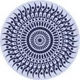 thumbnail image 1 of Ahgly Company Indoor Square Patterned Deep Periwinkle Purple Area Rugs, 3' Square, 1 of 6