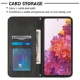 thumbnail image 2 of Dteck Case for Samsung Galaxy S20 FE,Magnetic Leather Patterned Card Pocket Hybrid Rubber Shockproof Kickstand Cover with Wrist Strap for Galaxy S20 FE 5G/4G,Black, 2 of 6