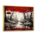 thumbnail image 2 of Designart "Surrealism Red And Grey Dream II" Surrealism Floater Framed Canvas Print, 2 of 7
