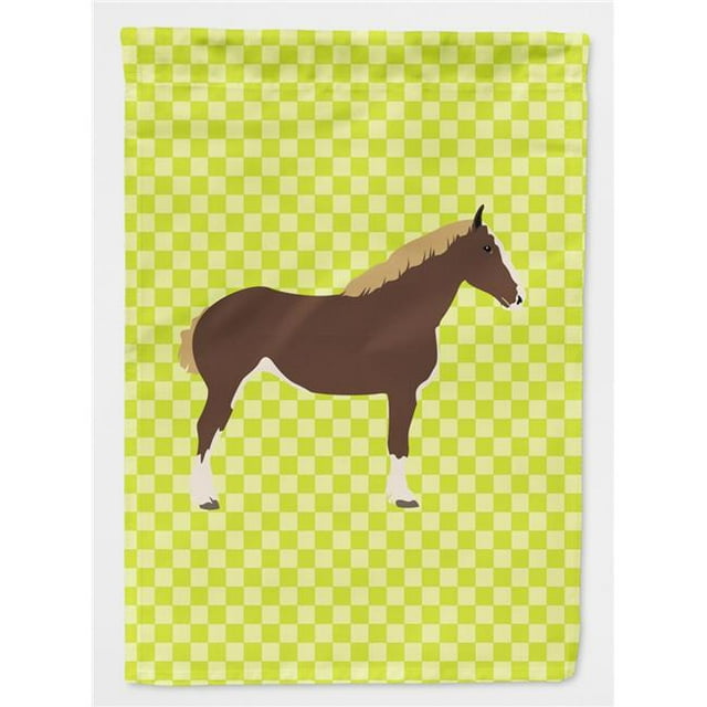 Carolines Treasures BB7732CHF Percheron Cheval Drapeau Vert Toile Maison