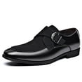thumbnail image 4 of Tawop Mens Dress Shoes Faux Leather Casual Dress Shoes Comfy Business Soft Sole Suede Loafer Black Size:5.5, 4 of 8