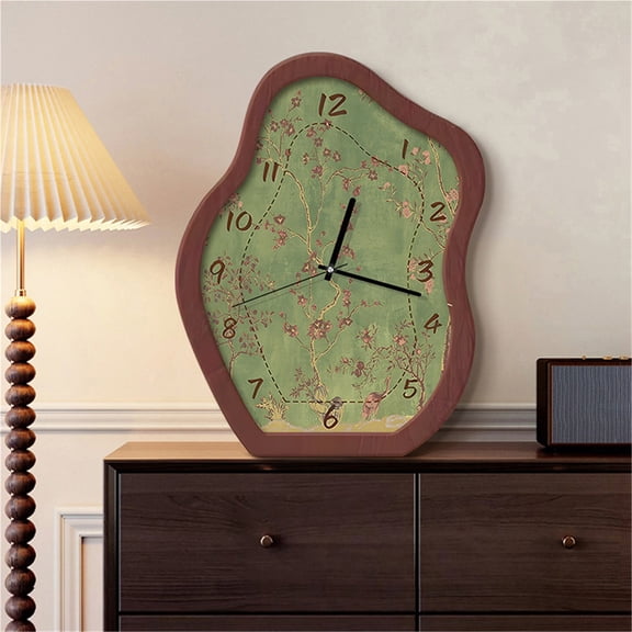 Vintage Creative Art Wall Clock, Decorative Wall Hanging Clock for Living Room Dining Room Kitchen Office, Silent Non-Ticking Battery Operated Home Wall Decor Clock