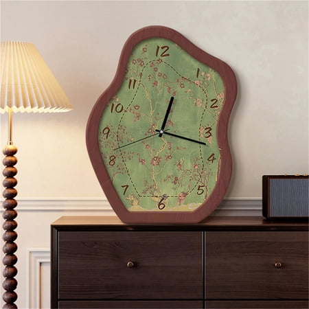 Vintage Creative Art Wall Clock, Decorative Wall Hanging Clock for Living Room Dining Room Kitchen Office, Silent Non-Ticking Battery Operated Home Wall Decor Clock