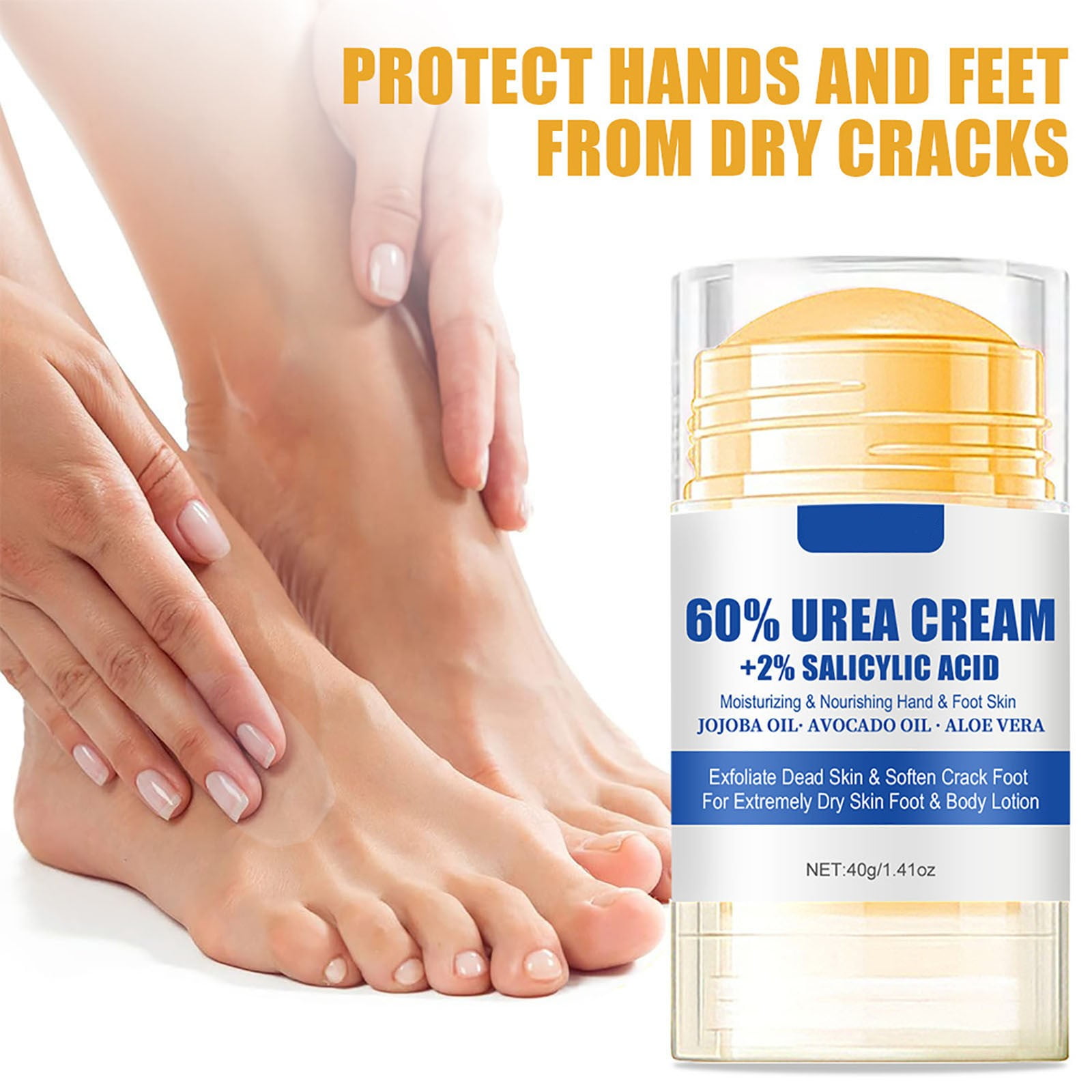Urea Cream 60% plus 2% Salicylic Acid, Urea Cream 60 Percent for Feet Maximum Strength, 60% Urea Cream for Dry Cracked Heels and Feet, Callus Remover, Urea Cream for Feet, Hands, Knees