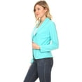 thumbnail image 3 of Moa Collection Women's Solid Casual Office Work Long Sleeve Open Front Blazer Jacket, 3 of 6