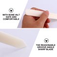 thumbnail image 2 of OULII Bone Folder Tool Edge Trimmer White Plastic 1 Set for Sealing Edges for Amateurs, 2 of 8