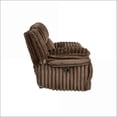 thumbnail image 3 of Recliners | Contemporary Chocolate Corduroy Manual Motion Glider Recliner Chair | Solid Wood, 3 of 7
