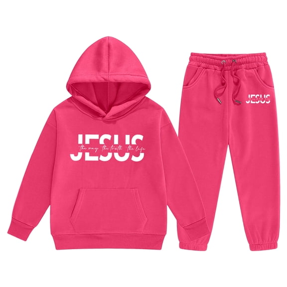 Jamsmile Toddler Girls Outfits Sets Spring Cozy Warm Jogger Pants Hoodie Tops With Cute Kids Girls Outdoor Tracksuits