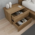 thumbnail image 3 of Nexera Modern 2 Drawer Nightstand, Brown Oak, 3 of 8