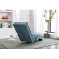 thumbnail image 3 of Modern Upholstered Massage Chaise Lounge, Linen Long Chaise with Heating Fuction, Ergonomic Electric Recliner for Office Living Room, Blue, 3 of 9