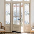 thumbnail image 2 of Eucalyptus Flower Window Privacy Film, Sage Green Leaf Blue Floral Watercolor Static Cling UV Sun Blocking Heat Control Window Tint, Non-Adhesive One Way Windows Privacy Cover 17.7''x78.7'', 2 of 7