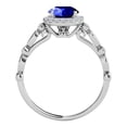 thumbnail image 3 of Aonejewelry 1.20 Ct. Halo Tanzanite and Diamond Engagement Wedding Ring In 14k White Gold, 3 of 4