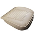 thumbnail image 1 of Funda para asiento delantero de coche, cojín de cuero transpirable, cojín para silla, alfombrilla protectora (beige), 1 of 5