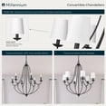 thumbnail image 4 of 12106-MB Millennium Lighting Eisley - 6 Light Chandelier-31.63 Inch Tall and 28.5 Inch Wide-Matte Black Finish, 4 of 6