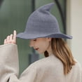 thumbnail image 5 of Deeceymbur Breathable Foldable Wizard Hat with Curved Tip Summer Halloween Party Cosplay Magical Hat 22.1-22.8in, 5 of 6