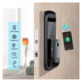 thumbnail image 2 of Door Lock, Electronic Fingerprint Biometric Frosted Panel Digital Smart Door Lock TUYA Or TTLock APP Password IC Card Security ,Easy to Install, 2 of 6