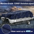 thumbnail image 7 of 900D Marine Grade Fade and Tear Resistant Trailerable Pontoon Boat Cover，Heavy-Duty Waterproof and UV-Proof Pontoon Covers with Windproof Metal Buckle Straps Fit 25ft-28ft Long(Navy), 7 of 7