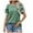 Green, variant on Annhoo Summer Tops for Women Cute Petal Short Sleeve Round Neck Dressy Shirts Fashion Lace Crochet Outfits