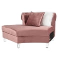 thumbnail image 4 of ACME Ninagold 4-Piece Button Tufted Velvet Sectional Sofa in Pink, 4 of 14