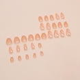 thumbnail image 3 of Uñas postizas press on geyakal almendradas naranja con punta francesa, 24 piezas, 3 of 7