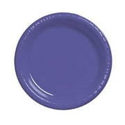 Party Central Solid Disposable Round Party Luncheon Plates - 7" - Purple - Club Pack of 240