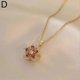 thumbnail image 1 of Light Luxury High Fashion Necklace Rotating Bauhinia Flower Zircon Flower, 1 of 1