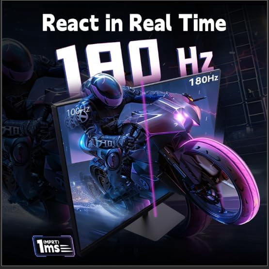 KTC Gaming Monitor 27 Inch 180Hz 1ms | Fast IPS Screen 1080P Monitor | 2 x HDMI 2.0 & 1 x DisplayPort 1.4 | Support FreeSync and Wall Mount | 108% sRGB with HDR10