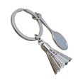 thumbnail image 1 of WASHWEPE Sports Style Keyring 1Set Badminton Ball and Racket Shape Metal for Athletes, 1 of 5
