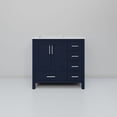 thumbnail image 4 of Jacques 36 in. W x 22 in. D Left Offset Navy Blue Bath Vanity and Cultured Marble Top, 4 of 8