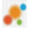 thumbnail image 3 of Ambesonne Orange Shower Curtain, Colorful Half Tone Circles, 69"Wx70"L, Red Orange and Blue, 3 of 5