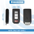 thumbnail image 5 of Unique Bargains Car Key Fob Shell 4 Button Black Remote Control Key Case Shell Replacement for Mitsubishi Outlander Lancer, 5 of 7