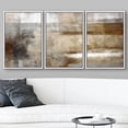 thumbnail image 3 of wall26 Framed Canvas Print Wall Art Set Pastel Watercolor Brown Dark Color Blocks Abstract Shapes Illustrations Modern Art Decorative Multicolor for Living Room, Bedroom, Office - 24"x36"x3, 3 of 5