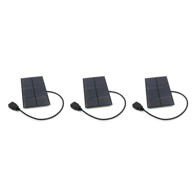 ZheElen 5.5V 300mA 1.65W Chargeur de Panneau Solaire Portable pour le Camping Randonnée Escalade Randonnée 3Set