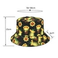 thumbnail image 2 of Lroveb Women Men Bucket Hats Casual Summer Printed Outdoor Double Sided Flat Top Sunshade Hat Sun Hat, 2 of 2