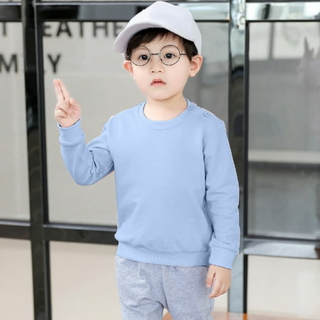

Simplmasygenix Children s Day Gifts Kids Tops Clearance Newborn Infant Baby Boys Girls Solid Fashion Loose Warm Tops Sweatshirt Clothes