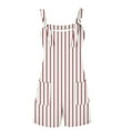 thumbnail image 5 of Ltctricy Rompers for Women Summer Casual Sleeveless Tie Shoulder Scoop Neck Striped Jumpsuits Loose Short Overalls with Pockets, 5 of 5