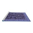 thumbnail image 2 of Ahgly Company Machine Washable Indoor Square Oriental Blue Industrial Area Rugs, 3' Square, 2 of 4