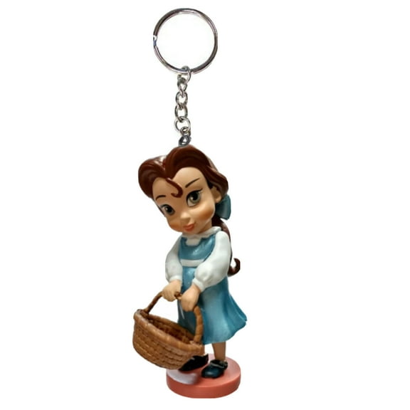 Belle Princess Toddler Key Ring Keychain Ornament Baby Figure Charm Beauty Beast