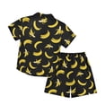 thumbnail image 6 of VNKIDY Boys 2 Piece Outfit Kids Banana Prints Short Sleeve Button Front Lapel Shirt Loose Fit Shorts For Summer Daily Wear Soft Set, 6 of 6